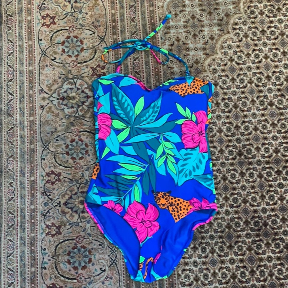 Aerie One Piece Floral/Tropical Swimsuit